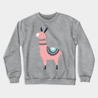 Pink Boho Llama Crewneck Sweatshirt